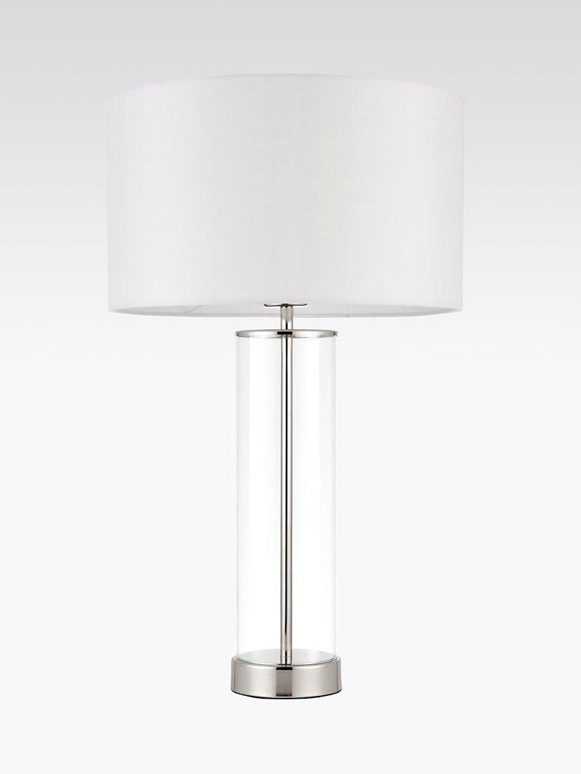 Bay Lighting Grace touch table lamp glass base fabric shade 57cm, imported from the UK