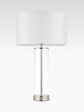 Bay Lighting Grace touch table lamp glass base fabric shade 57cm, imported from the UK