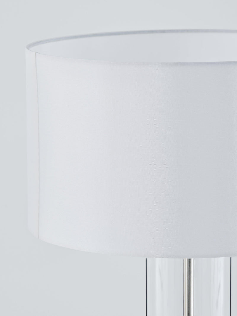 Bay Lighting Grace touch table lamp glass base fabric shade 57cm, imported from the UK