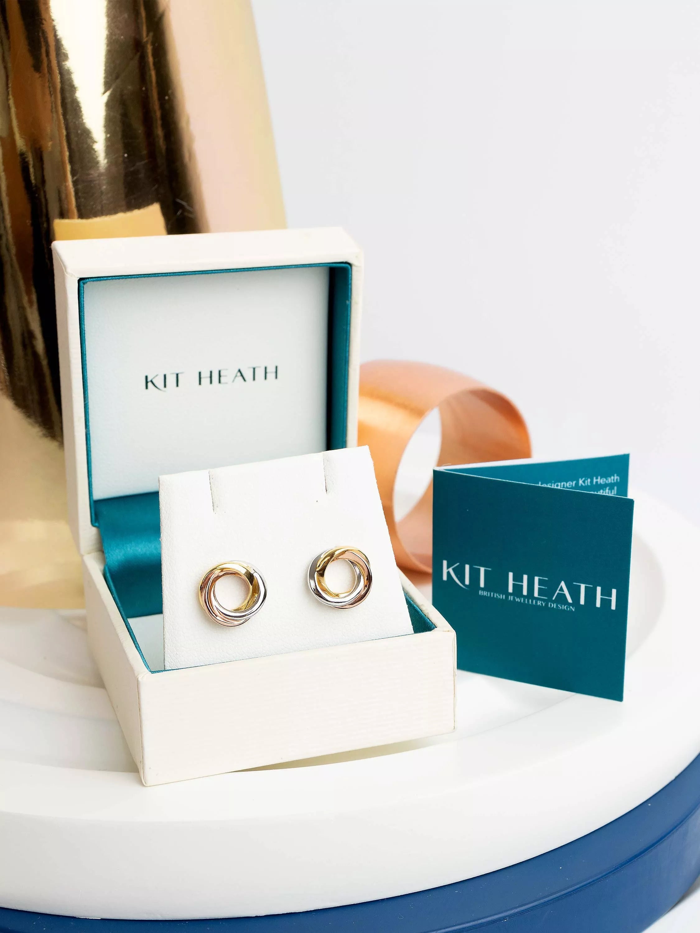 Kit Heath Bevel Cirque trilogy stud earrings multi, UK version