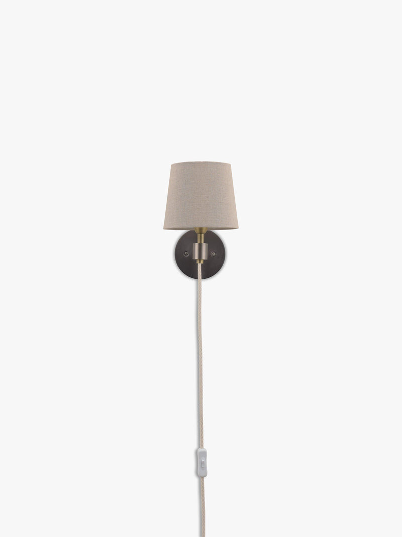 John Lewis Ansel antique pewter wall light - British product