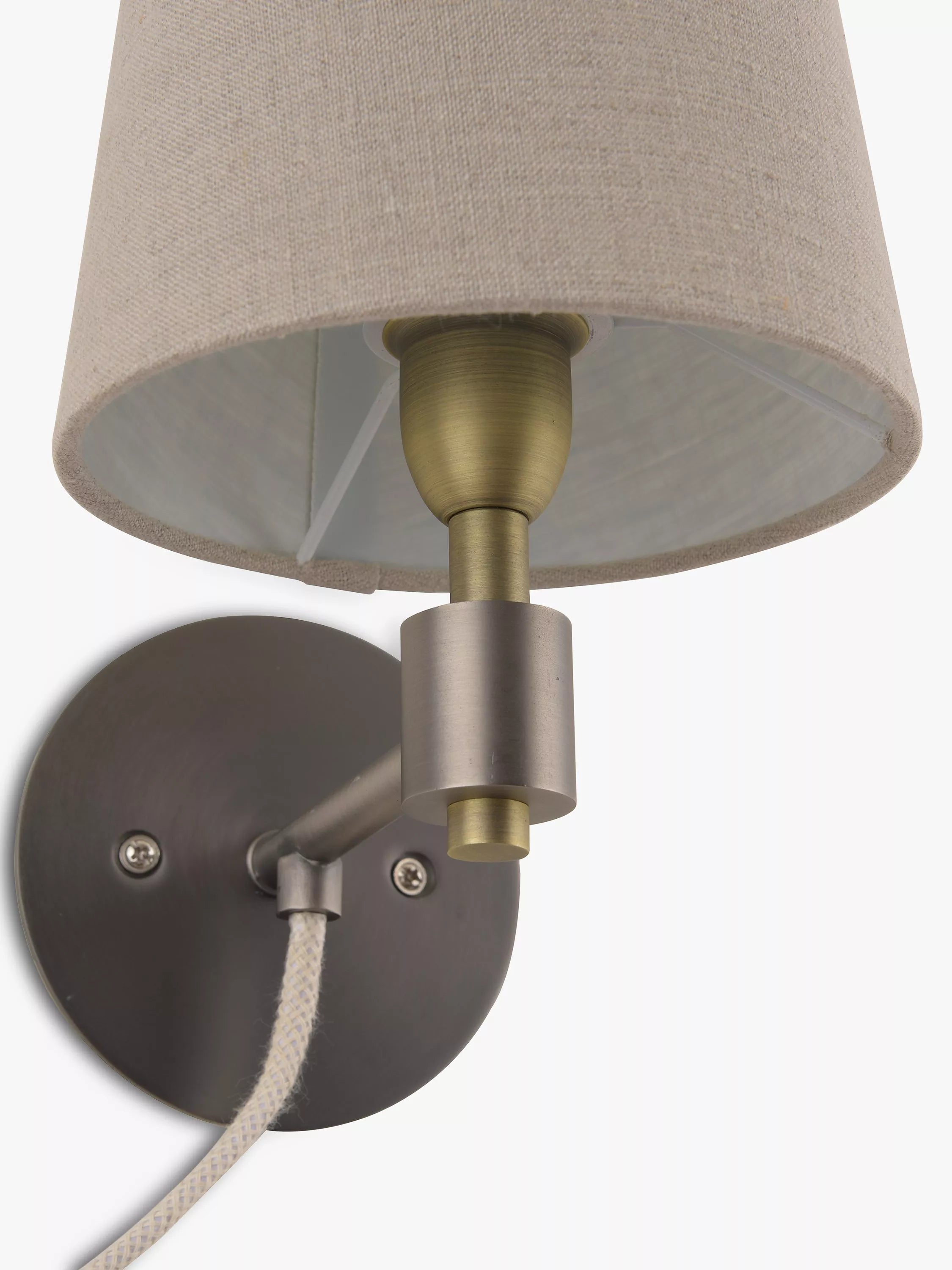 John Lewis Ansel antique pewter wall light - British product
