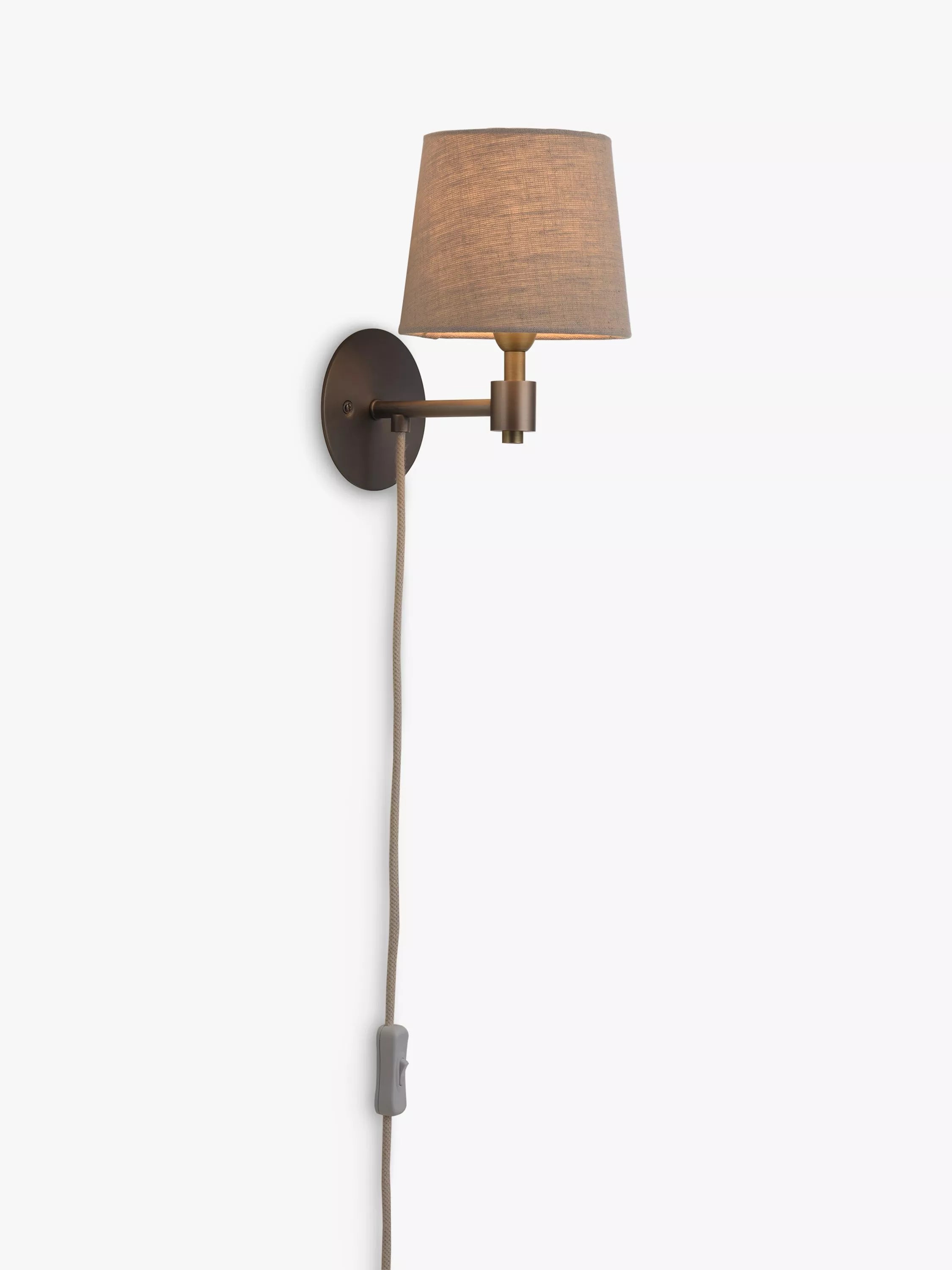 John Lewis Ansel antique pewter wall light - British product