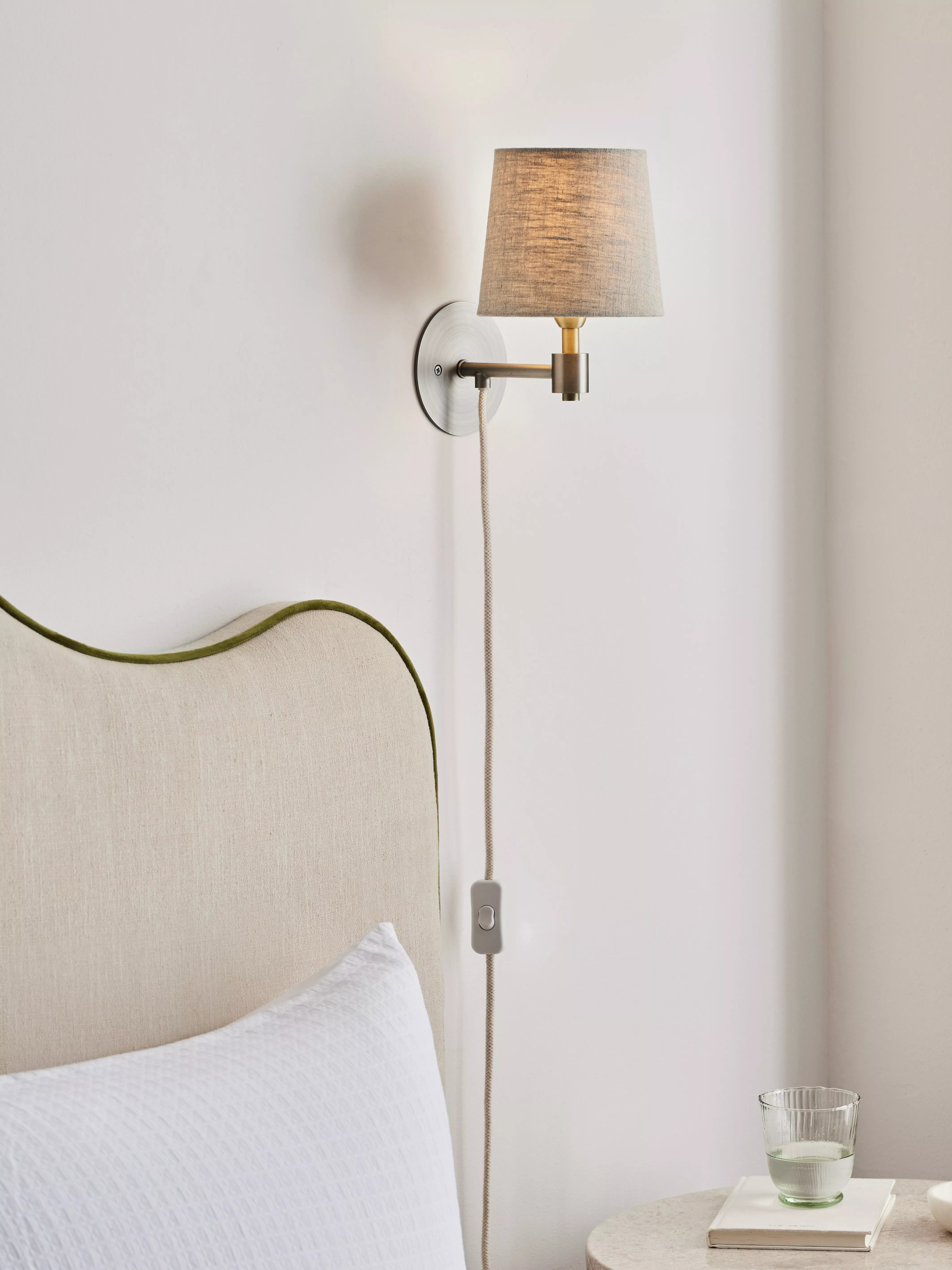 John Lewis Ansel antique pewter wall light - British product