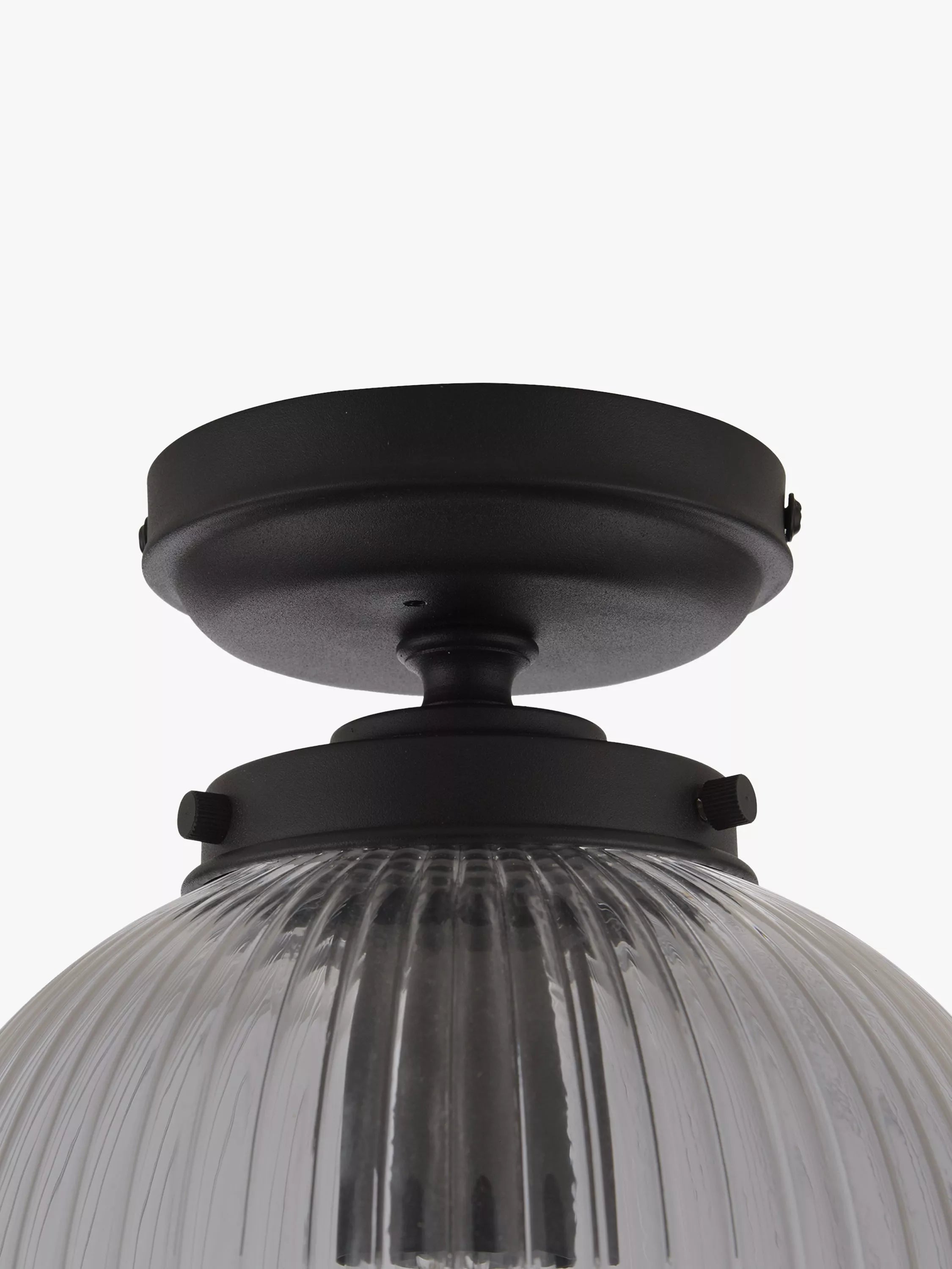 John Lewis vintage globe flush outdoor light in clear and black (British brand)