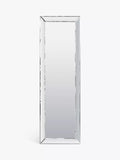 Gallery Direct Luna Rectangular Glass Frame Wall Mirror, Clear, 142.5 x 51cm