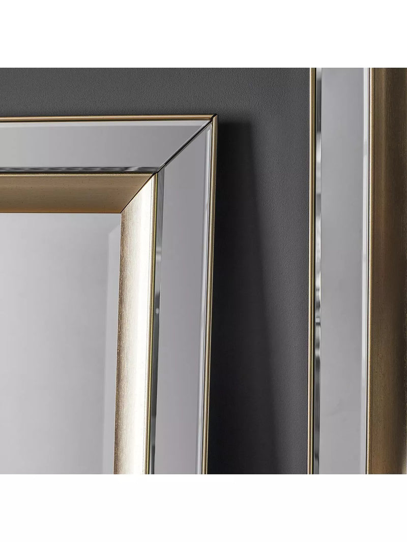 Gallery Direct gold rectangular wall mirror 109.5x79cm (British brand)