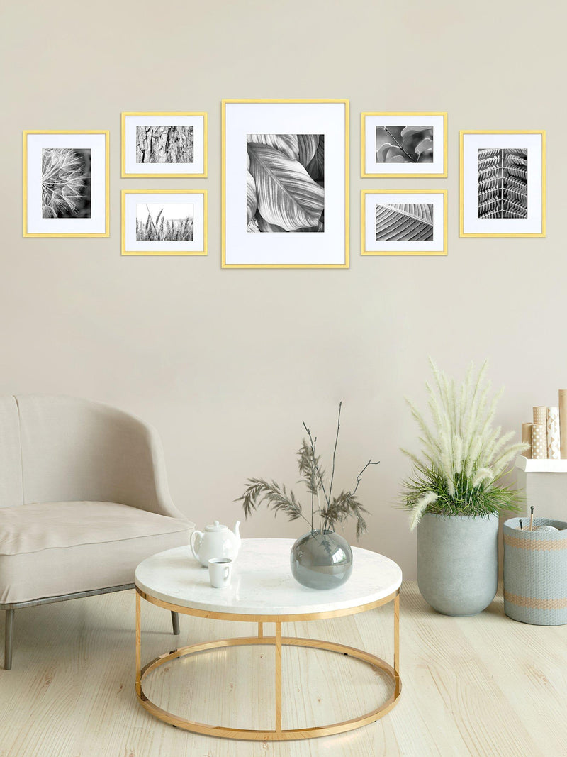 nielsen aluminium multi-aperture photo frames set of 7, imported from the UK