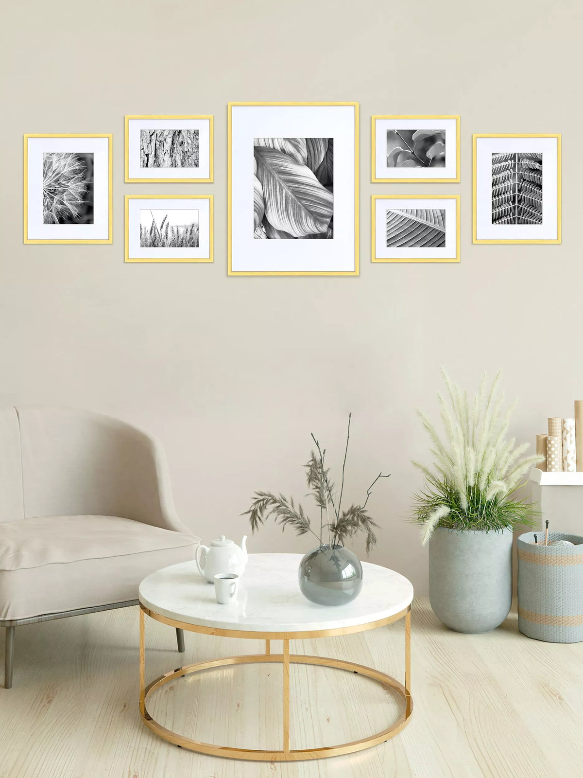 nielsen aluminium multi-aperture photo frames set of 7, imported from the UK