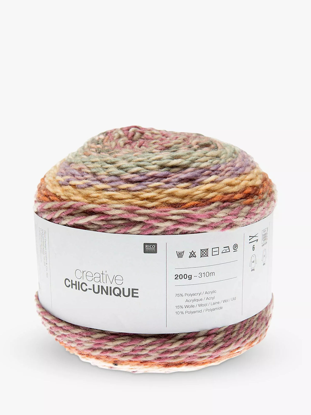 Rico Design Creative Chic Unique Yarn 200g, imported from the UK