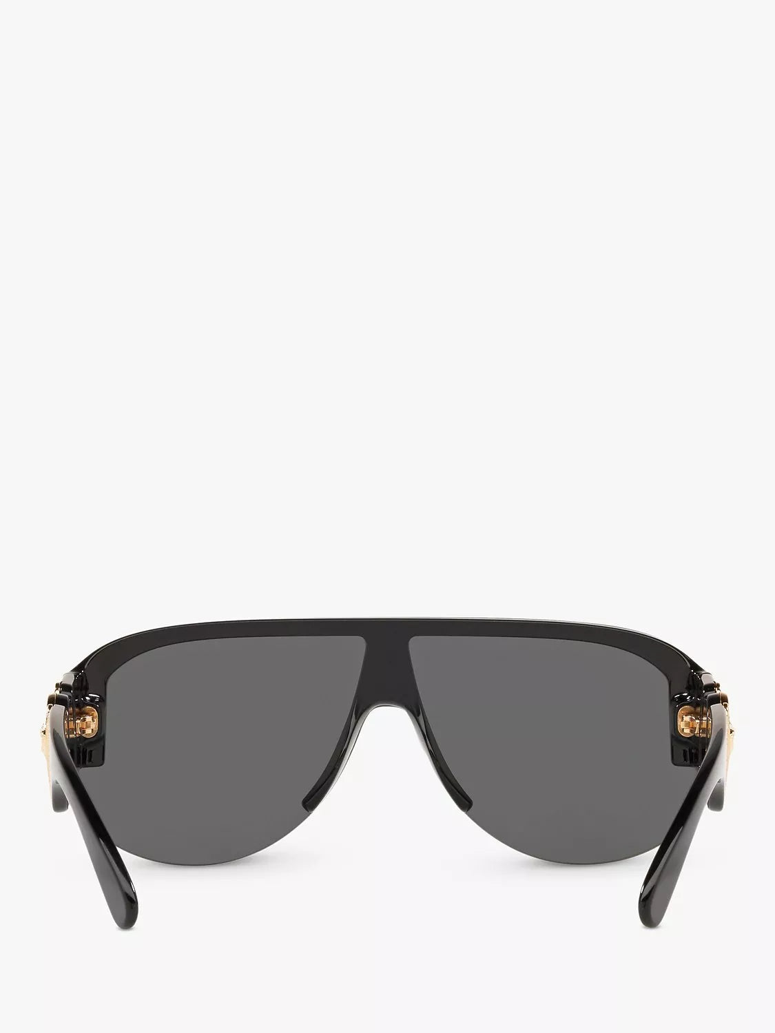 Versace women's irregular sunglasses in black/grey polyamide, imported from the UK