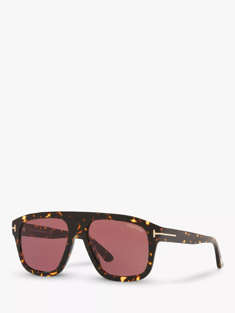 TOM FORD Thor rectangular sunglasses brown 56mm, UK version
