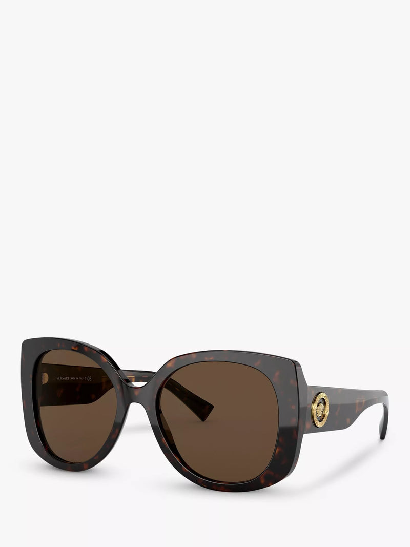 Versace women's square sunglasses black acetate 56mm - British product