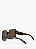 Versace women's square sunglasses black acetate 56mm - British product