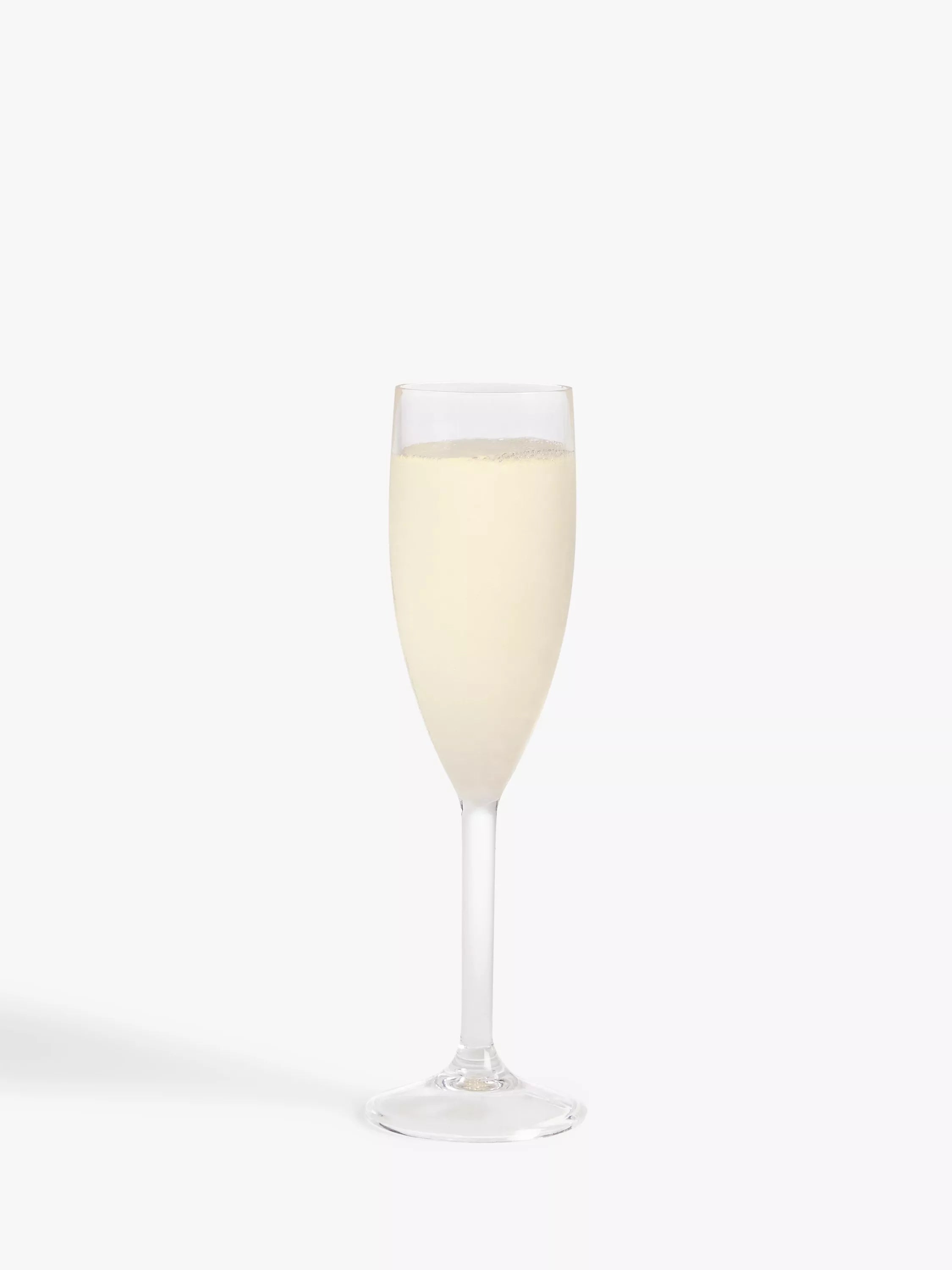 John Lewis plastic champagne flutes clear set of 4 180ml, UK version