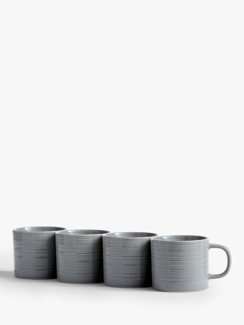 John Lewis speckle glaze coffee mugs set 4 260ml, imported from the UK