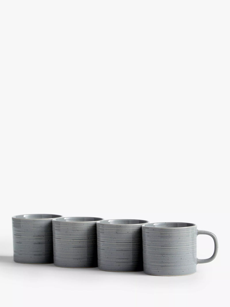 John Lewis speckle glaze coffee mugs set 4 260ml, imported from the UK