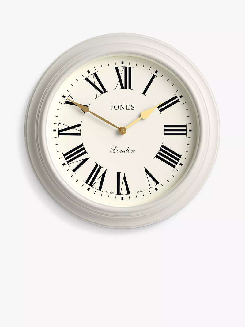 Jones Clocks Supper Club wall clock powder grey 40.5cm - British product