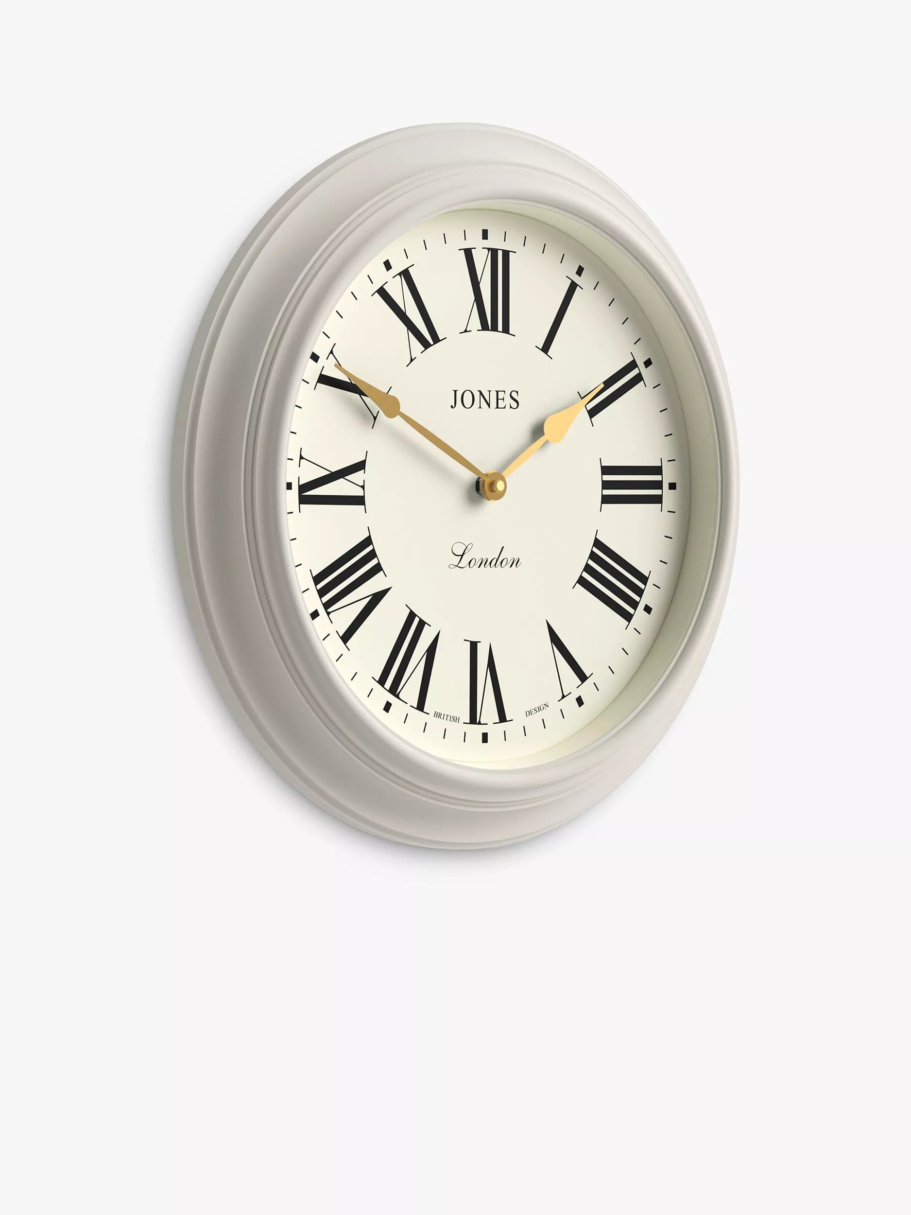 Jones Clocks Supper Club wall clock powder grey 40.5cm - British product