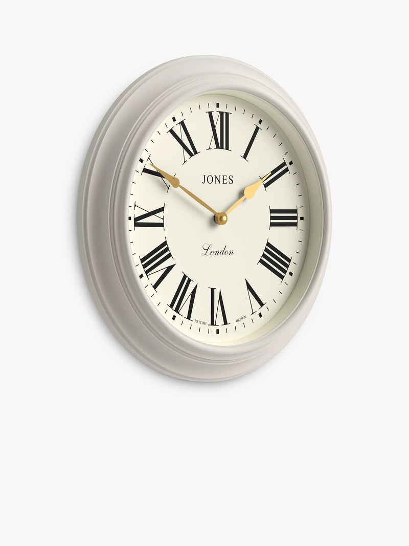 Jones Clocks Supper Club wall clock powder grey 40.5cm - British product