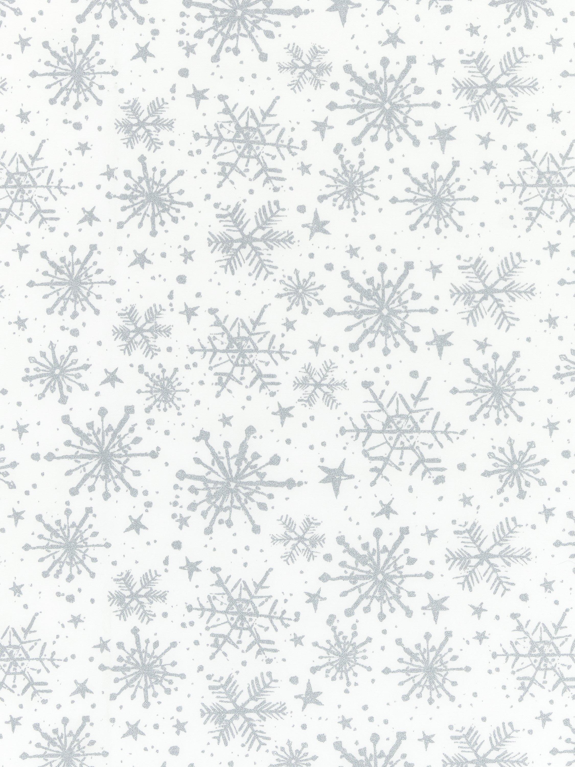 John Lewis silver snowflake PVC tablecloth fabric (British brand)