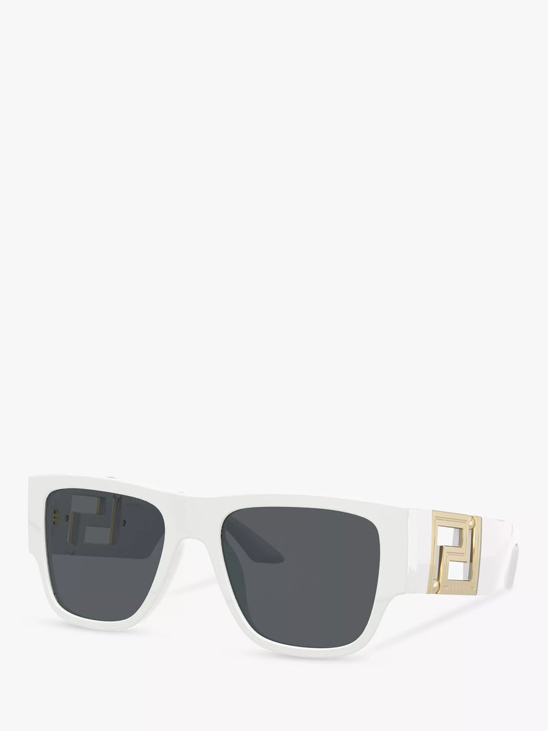Versace men's rectangular sunglasses white frame 57mm (British brand)
