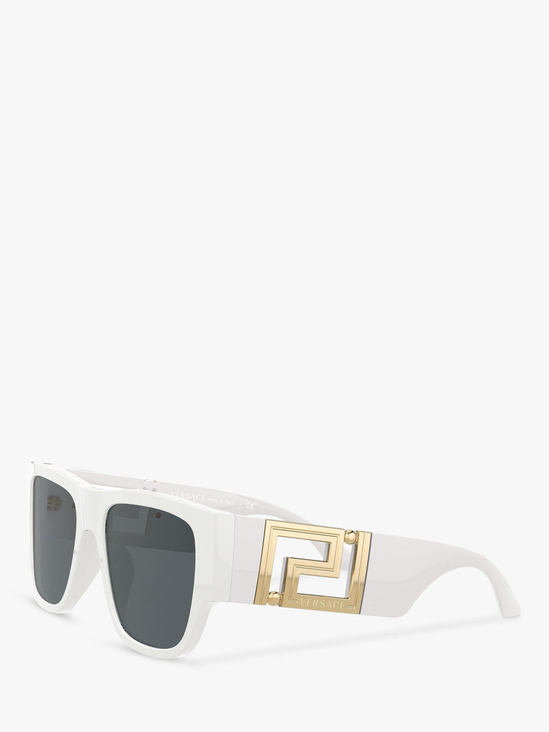 Versace men's rectangular sunglasses white frame 57mm (British brand)