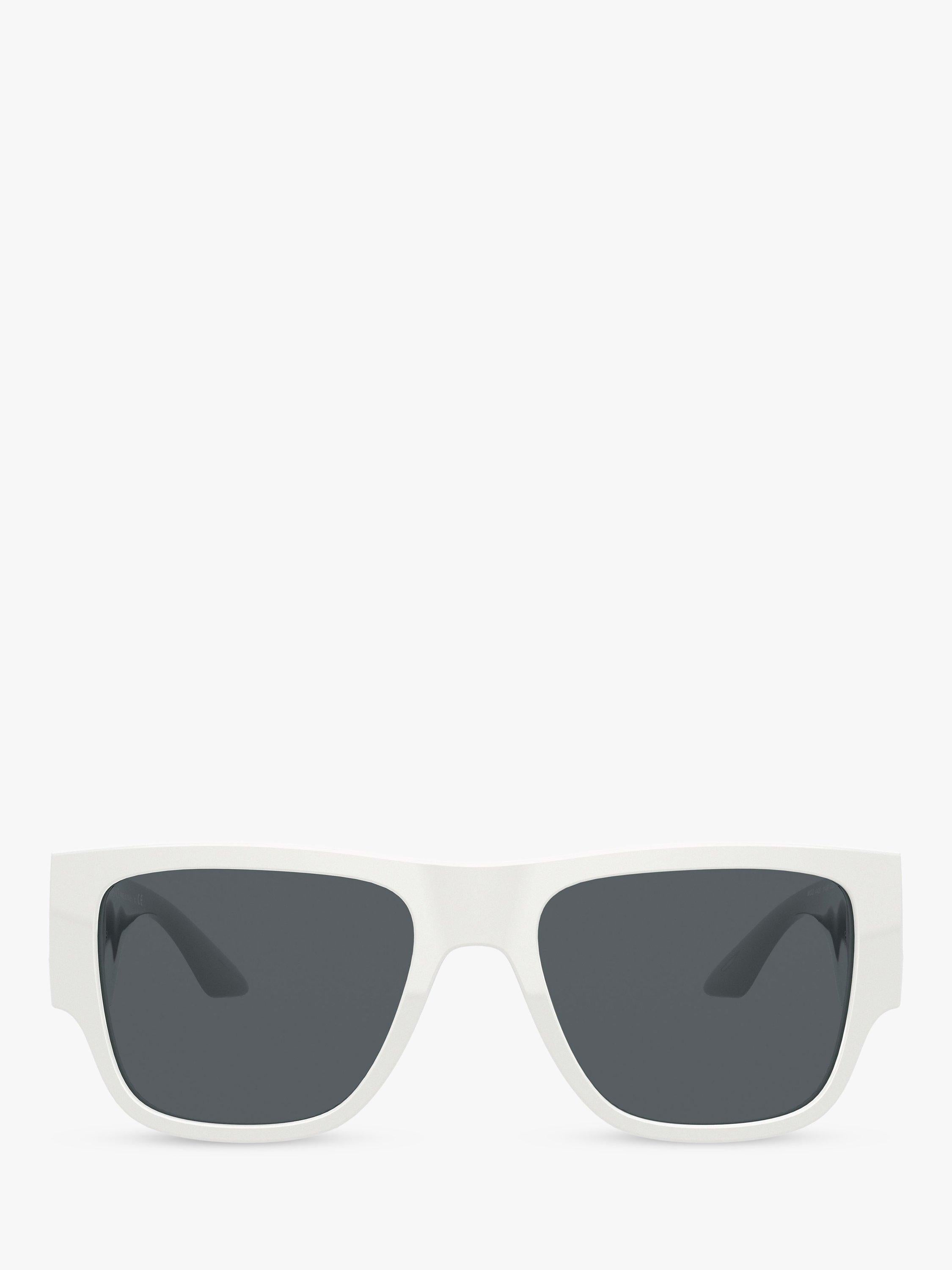 Versace men's rectangular sunglasses white frame 57mm (British brand)
