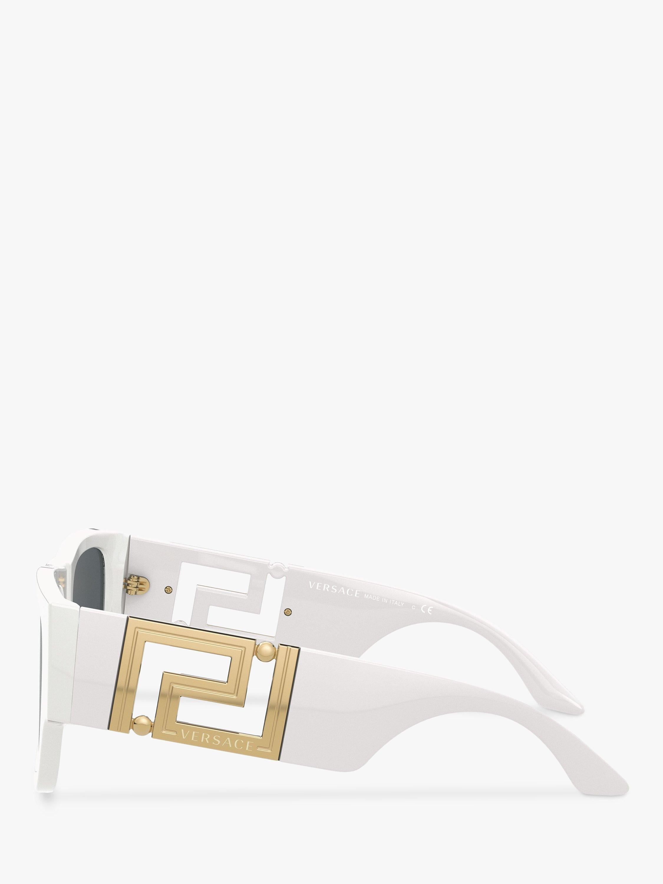 Versace men's rectangular sunglasses white frame 57mm (British brand)
