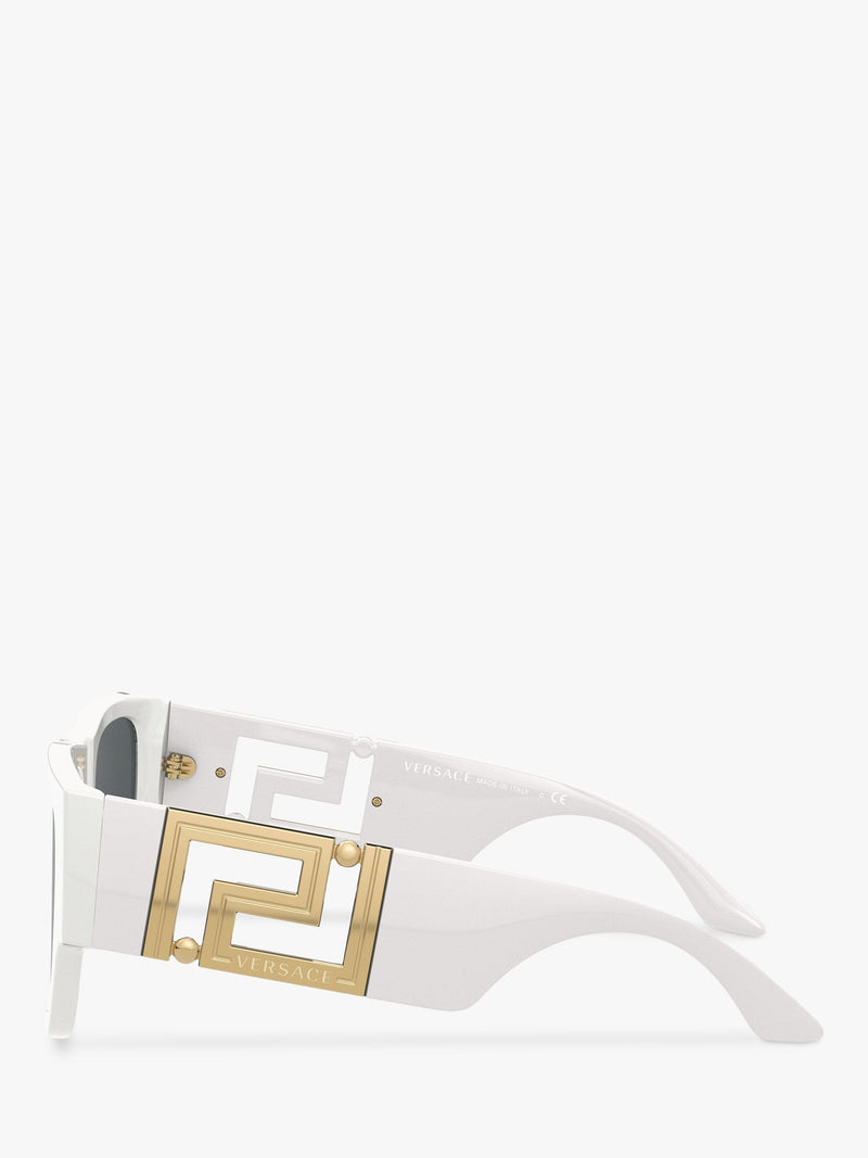 Versace men's rectangular sunglasses white frame 57mm (British brand)