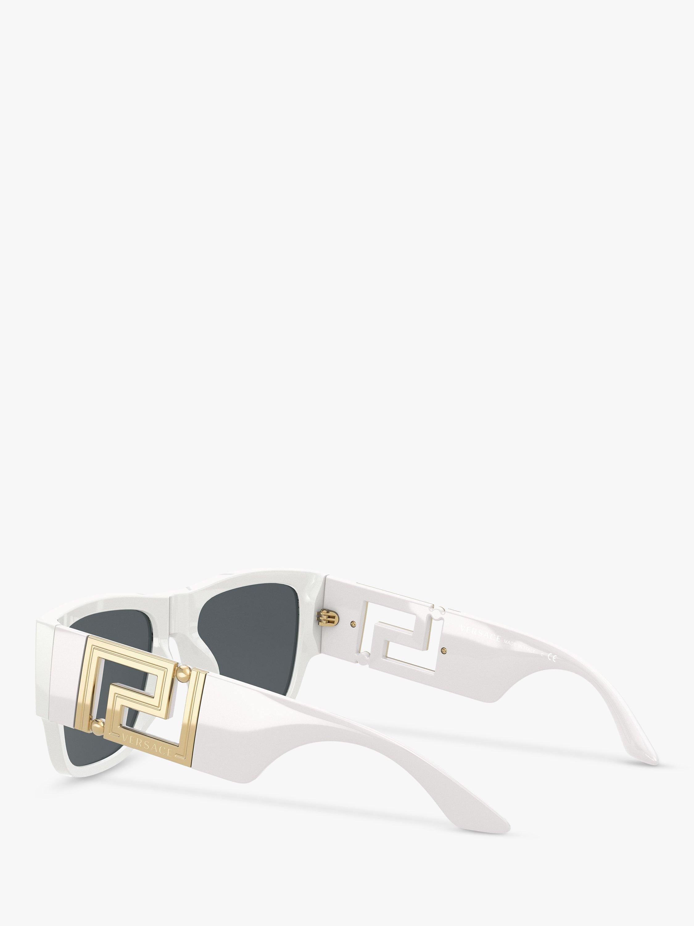 Versace men's rectangular sunglasses white frame 57mm (British brand)
