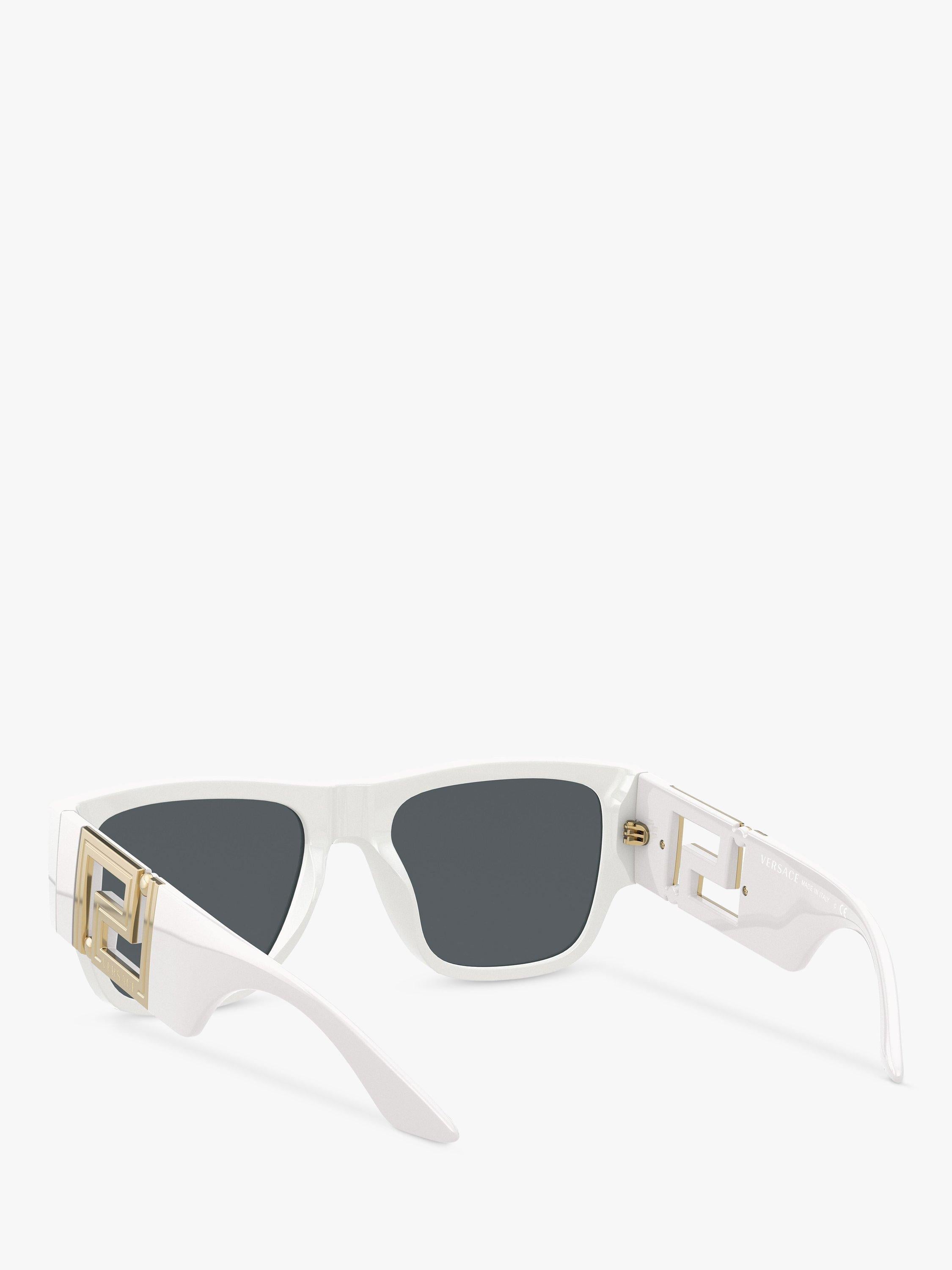 Versace men's rectangular sunglasses white frame 57mm (British brand)