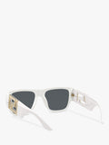 Versace men's rectangular sunglasses white frame 57mm (British brand)