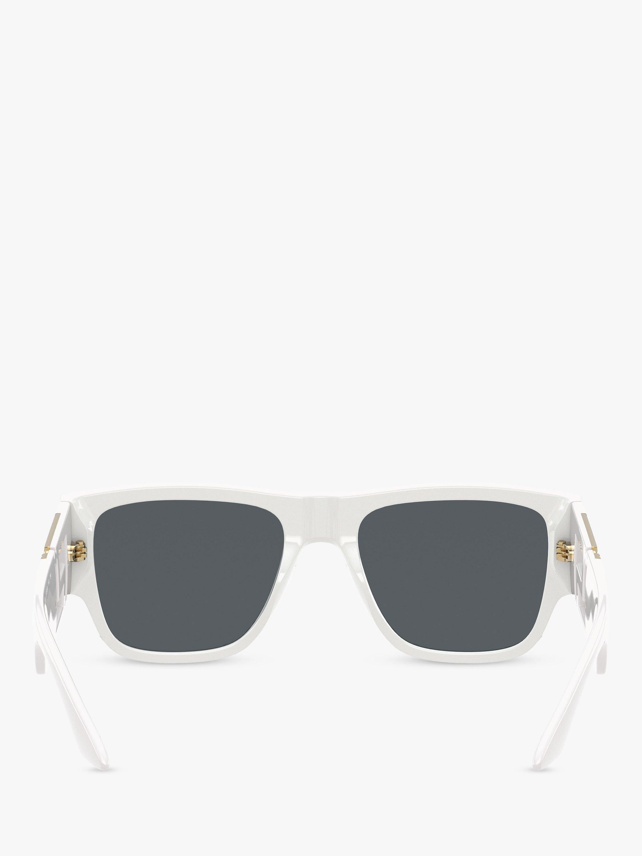 Versace men's rectangular sunglasses white frame 57mm (British brand)