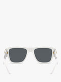 Versace men's rectangular sunglasses white frame 57mm (British brand)