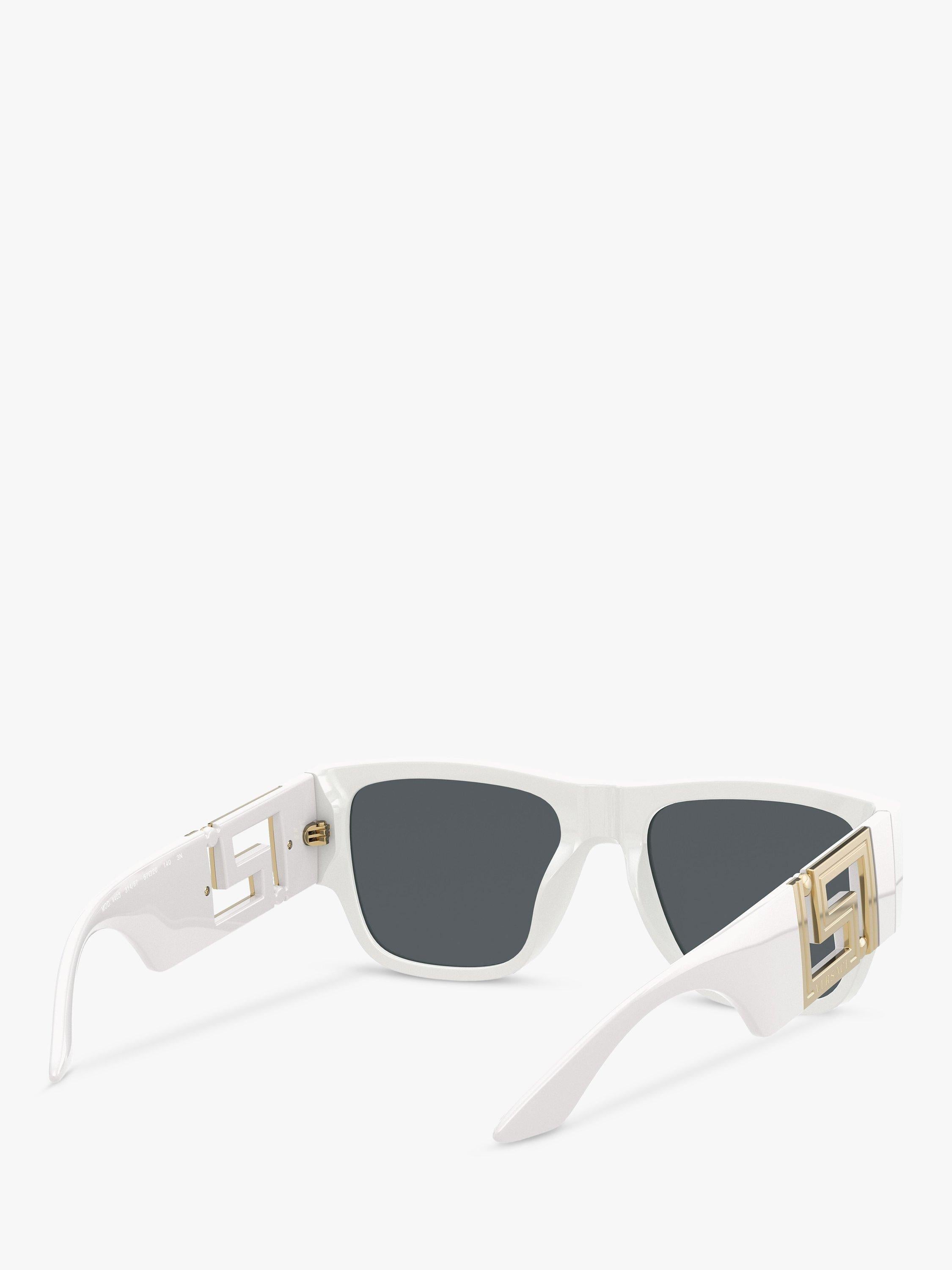 Versace men's rectangular sunglasses white frame 57mm (British brand)