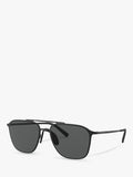 Giorgio Armani AR6110 square sunglasses black metal frame - UK version