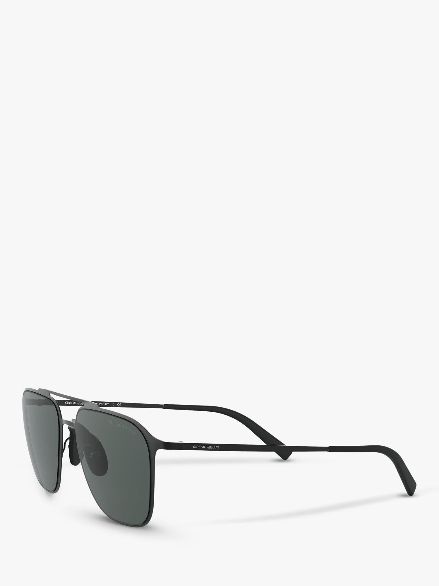 Giorgio Armani AR6110 square sunglasses black metal frame - UK version