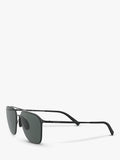 Giorgio Armani AR6110 square sunglasses black metal frame - UK version