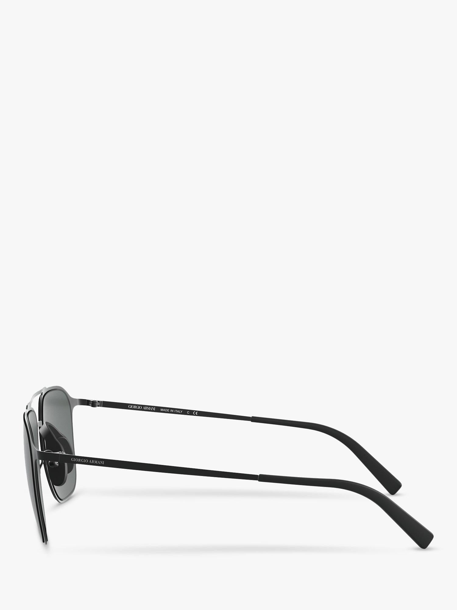 Giorgio Armani AR6110 square sunglasses black metal frame - UK version