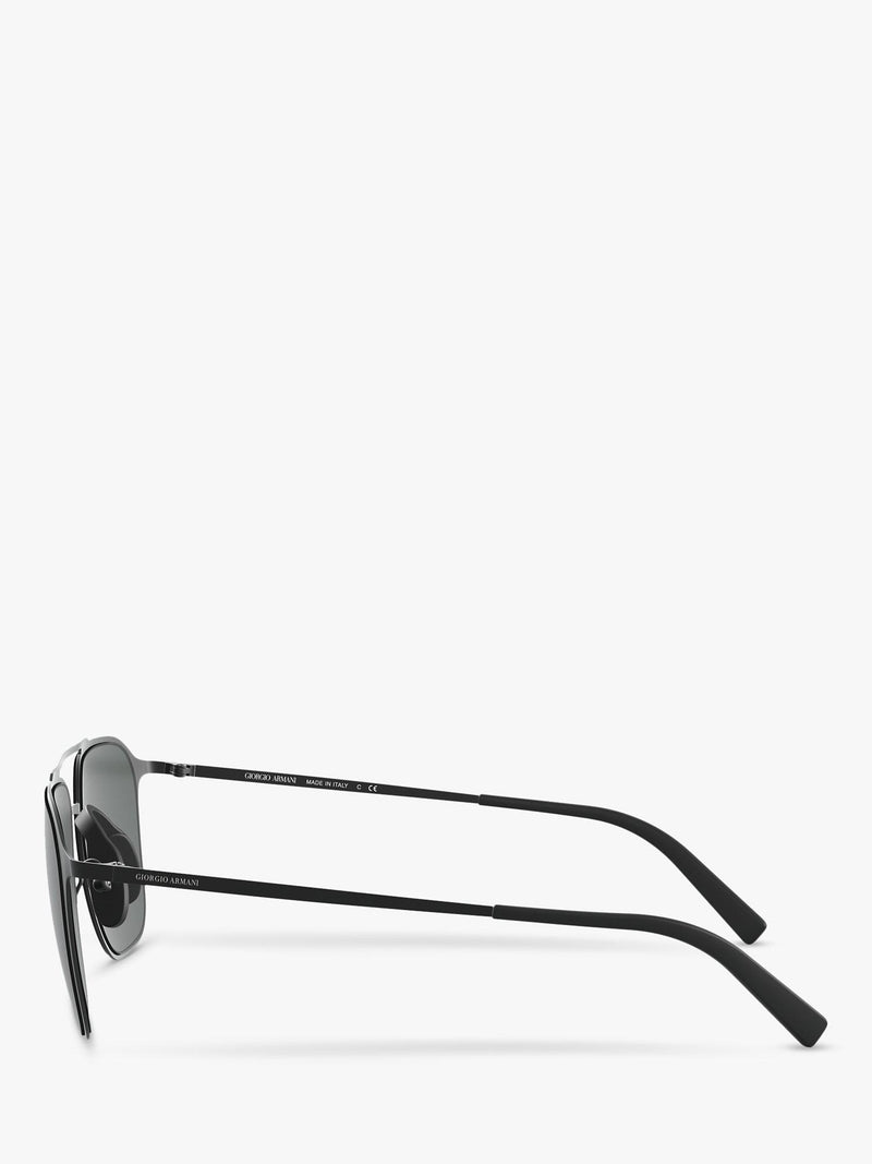 Giorgio Armani AR6110 square sunglasses black metal frame - UK version