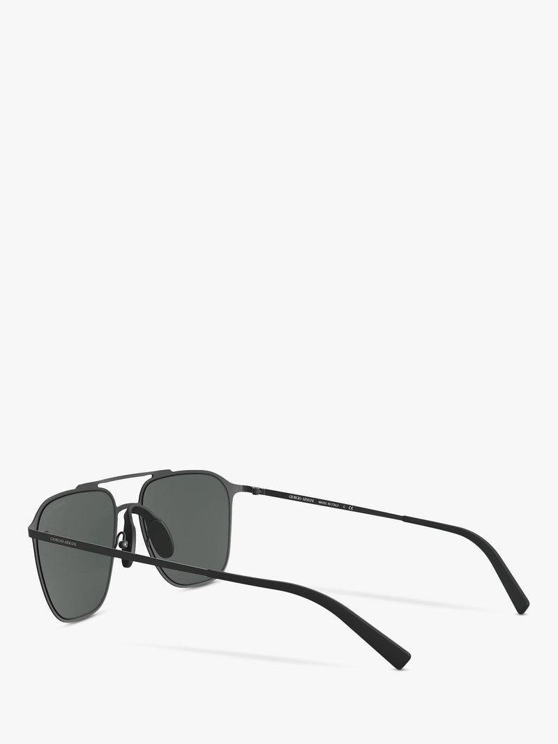 Giorgio Armani AR6110 square sunglasses black metal frame - UK version