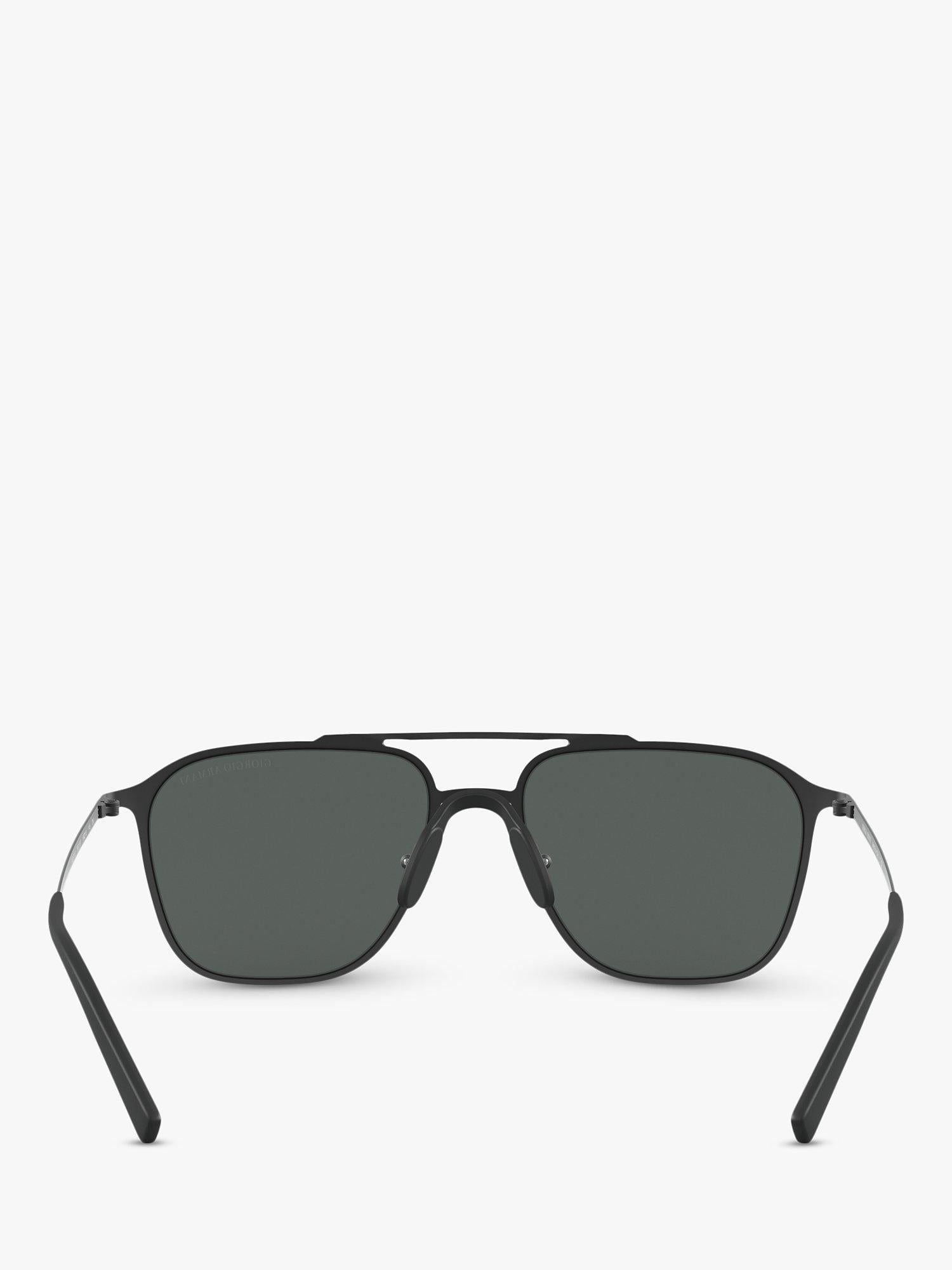 Giorgio Armani AR6110 square sunglasses black metal frame - UK version