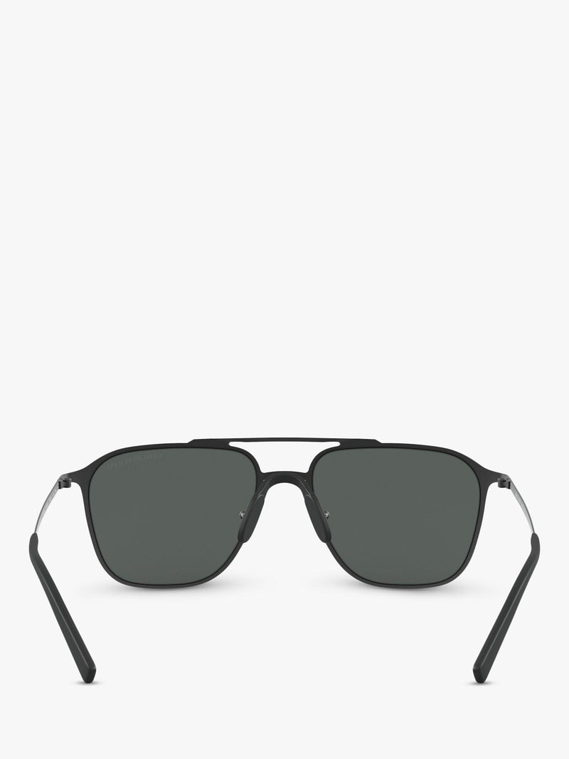 Giorgio Armani AR6110 square sunglasses black metal frame - UK version