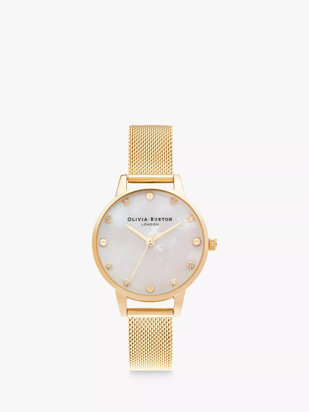Olivia Burton women's crystal mesh watch 30mm, UK version