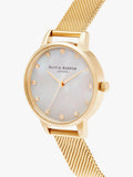 Olivia Burton women's crystal mesh watch 30mm, UK version