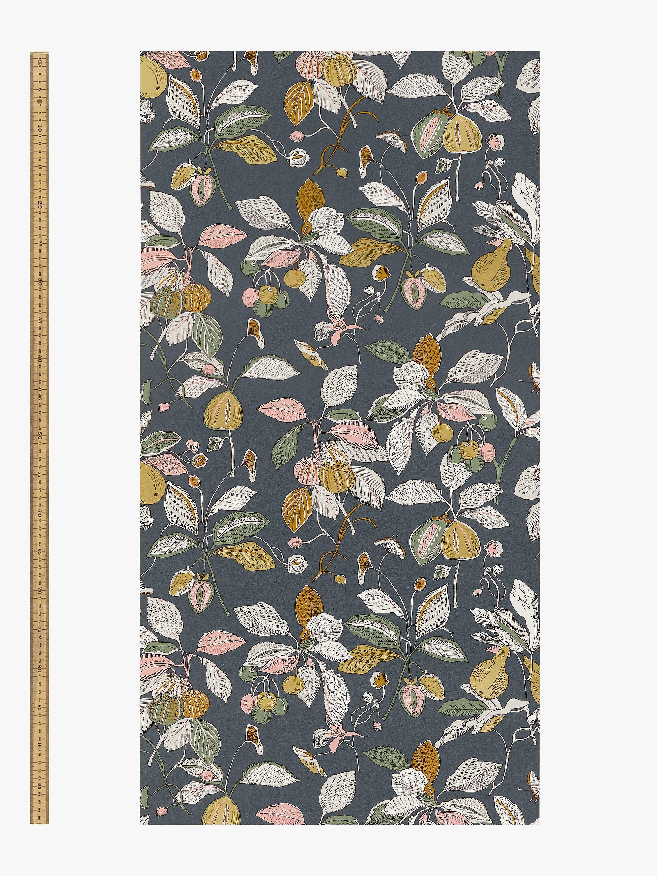 John Lewis Edith wallpaper with leaves and fruit print, UK version
