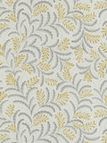 Restful Stylised Fern Design Wallpaper in Citrine Colourway