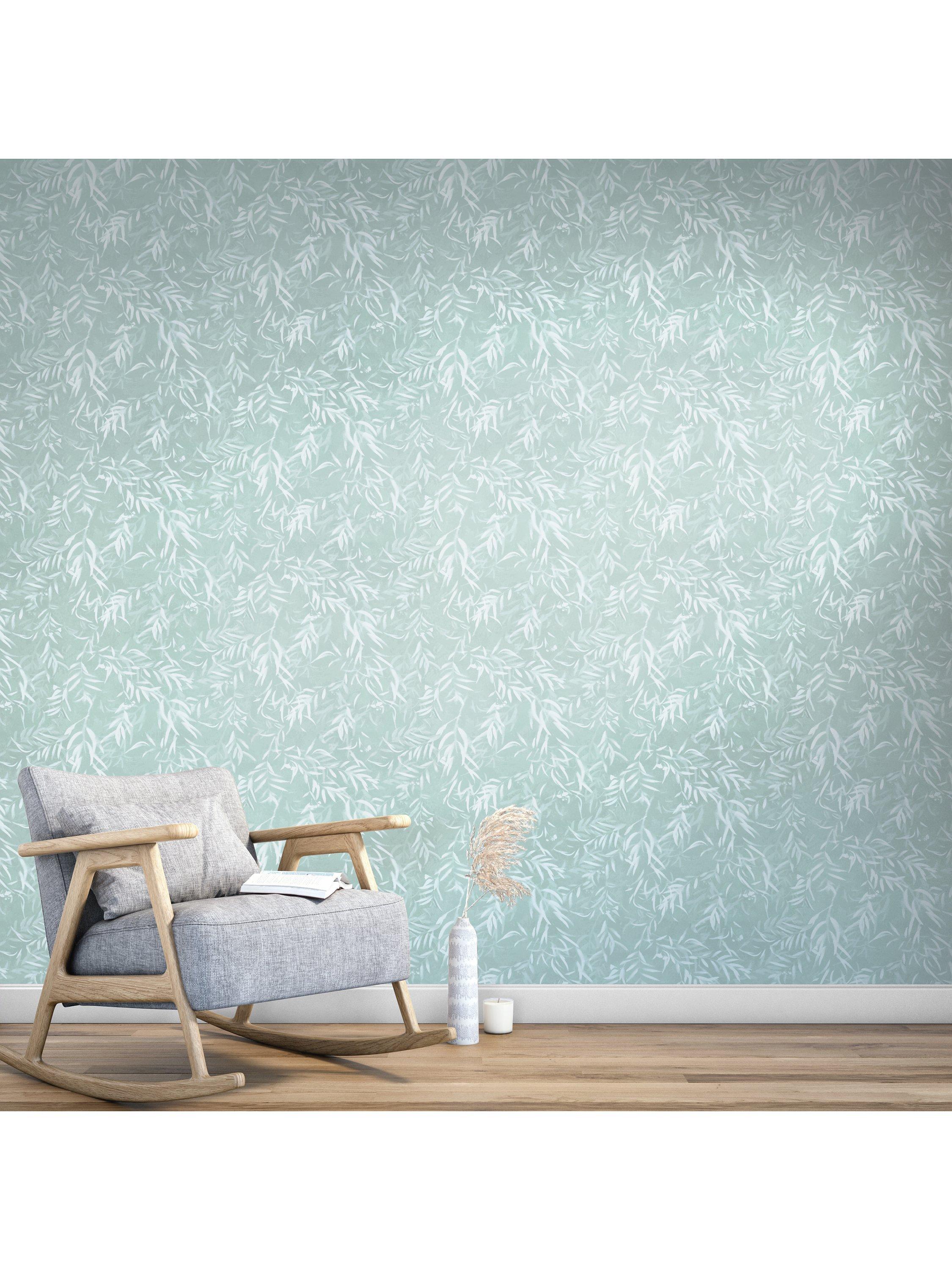 John Lewis Karri Wallpaper Dusty Green 10m roll, UK version