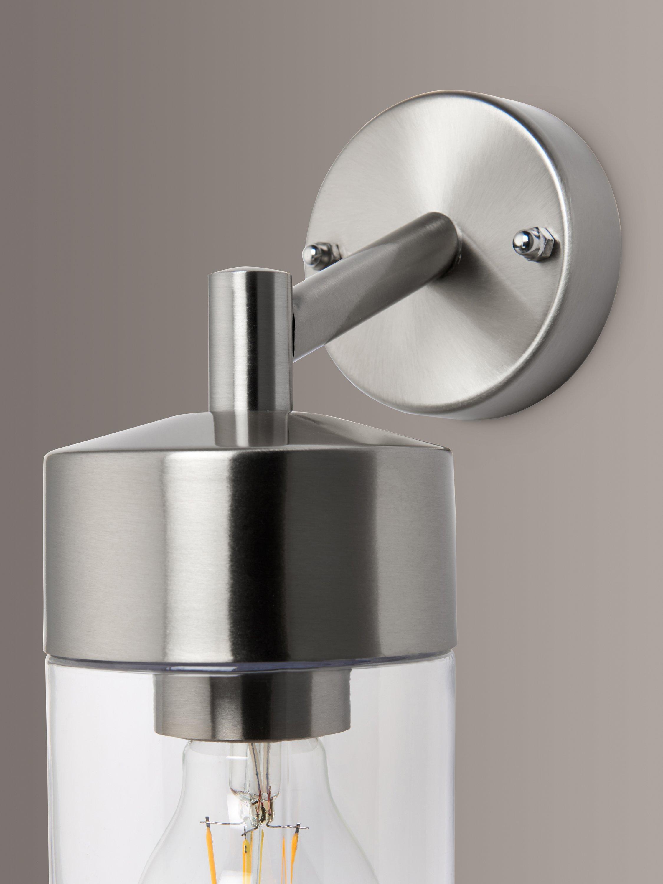 John Lewis outdoor wall lights set of 2 brushed steel - British product